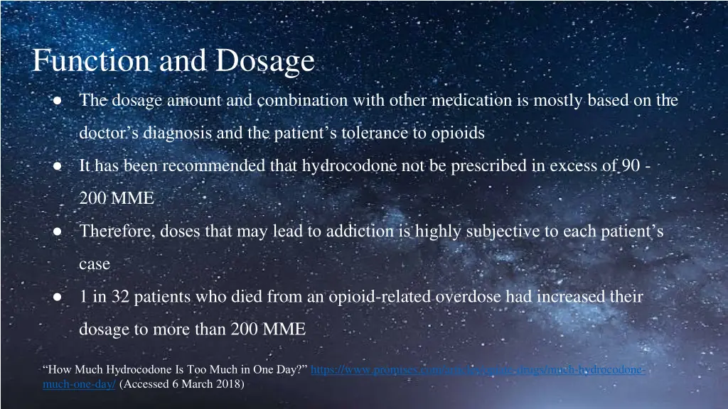 function and dosage 1