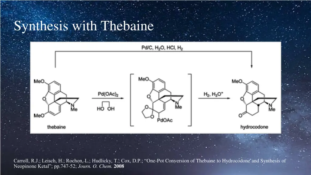 synthesis with thebaine