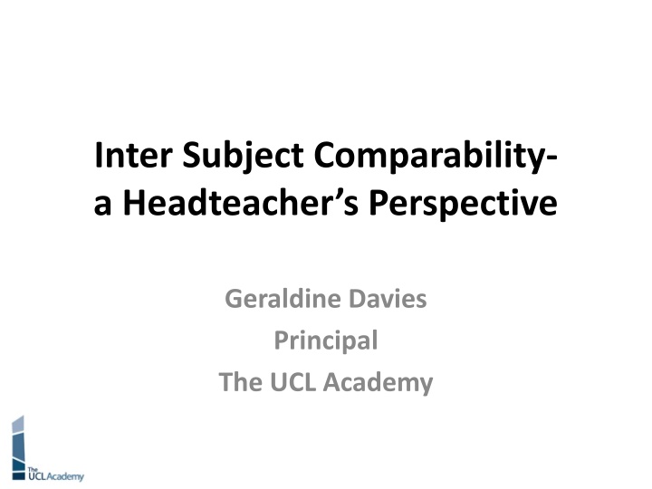 inter subject comparability a headteacher