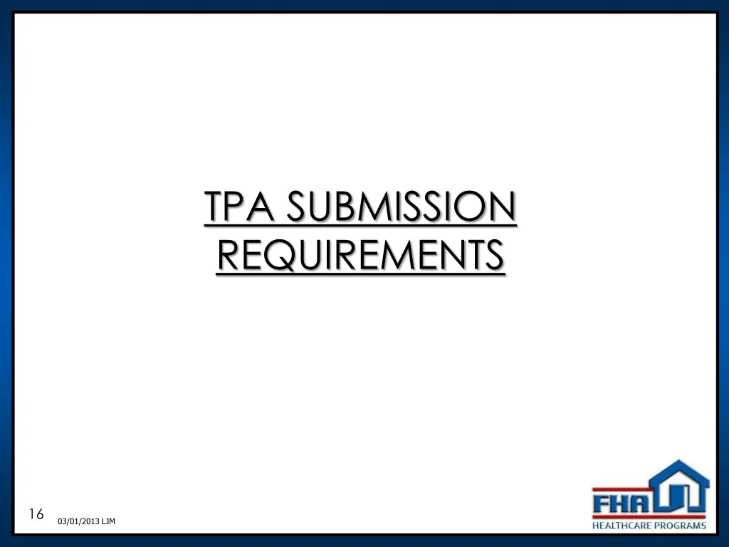 tpa submission requirements
