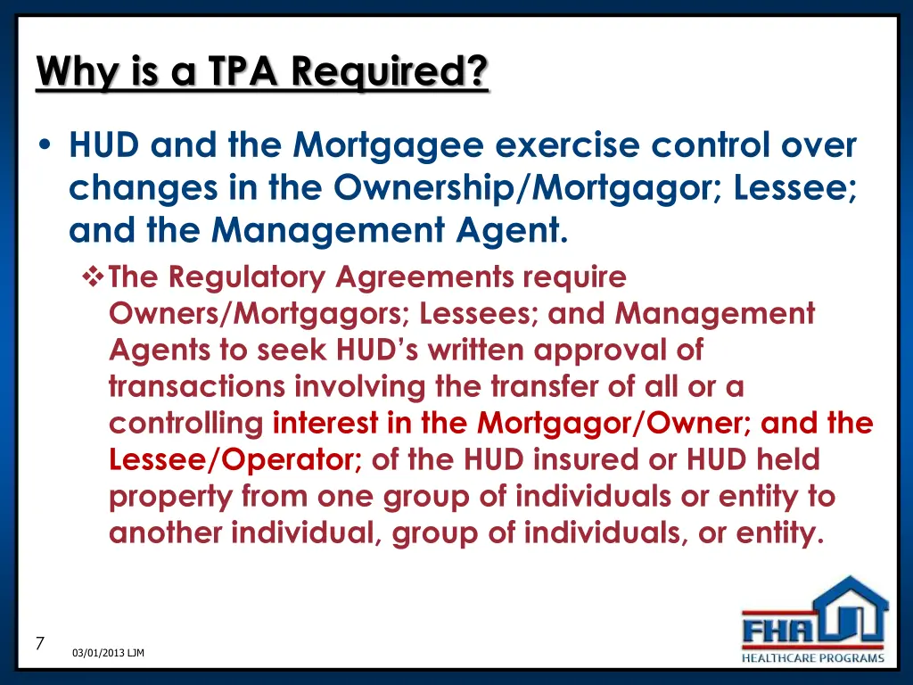 why is a tpa required 1