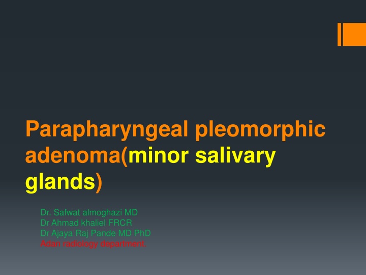 parapharyngeal pleomorphic adenoma minor salivary