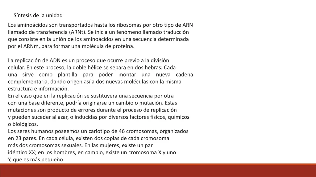 s ntesis de la unidad