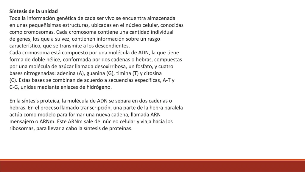 s ntesis de la unidad toda la informaci