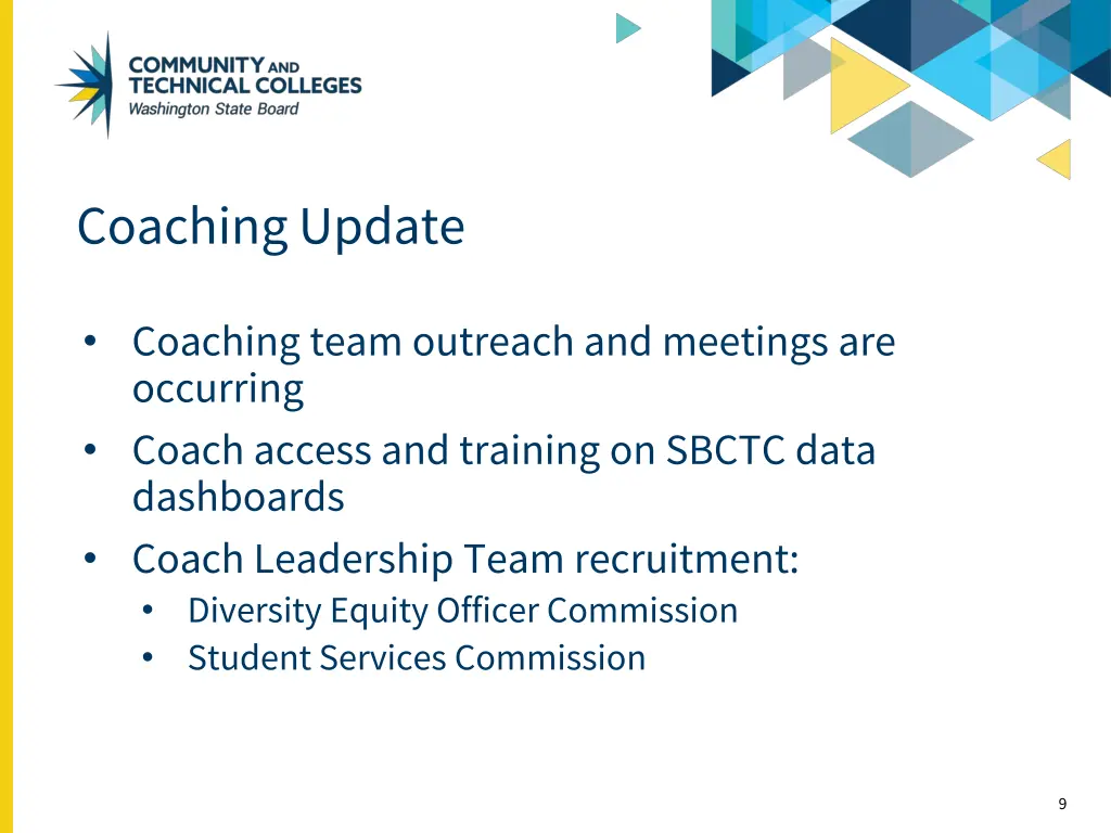 coaching update