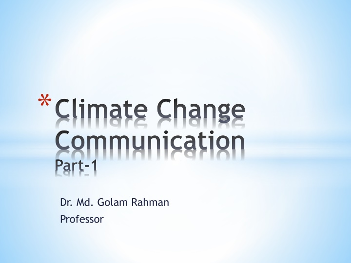 climate change communication part 1