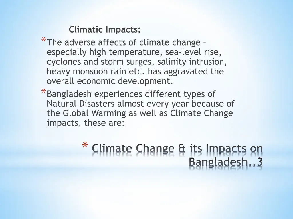 climatic impacts the adverse affects of climate