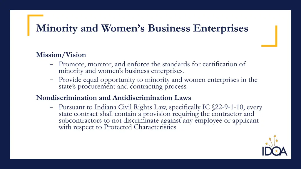minority and women s business enterprises