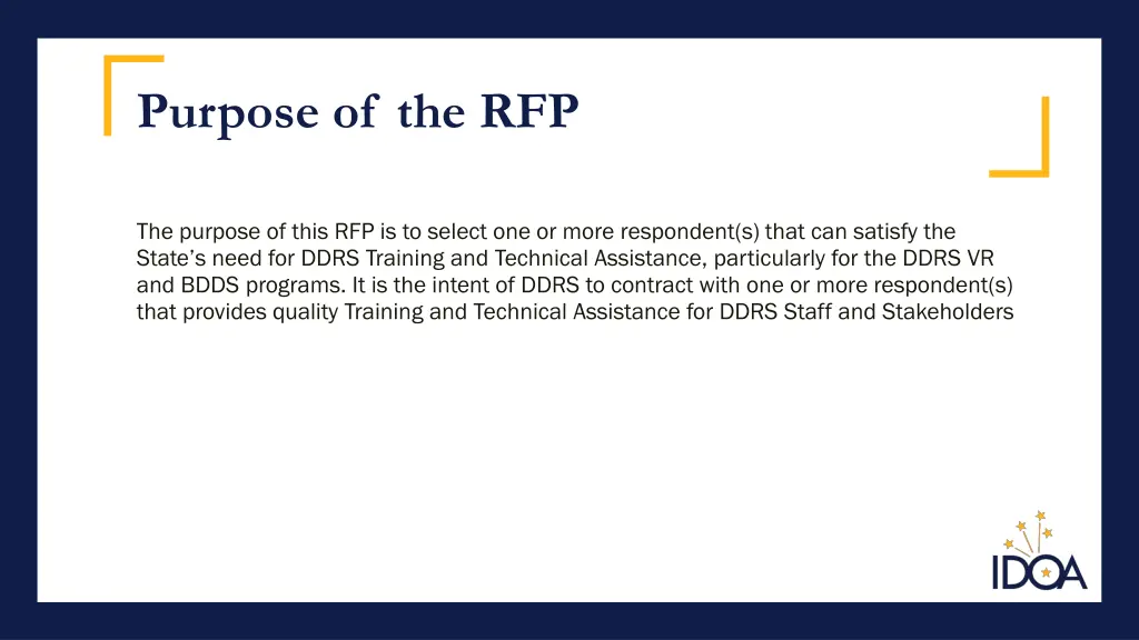 purpose of the rfp