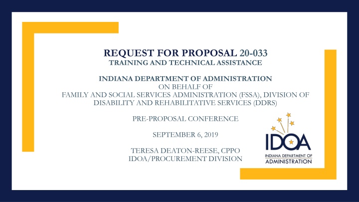 request for proposal 20 033 training