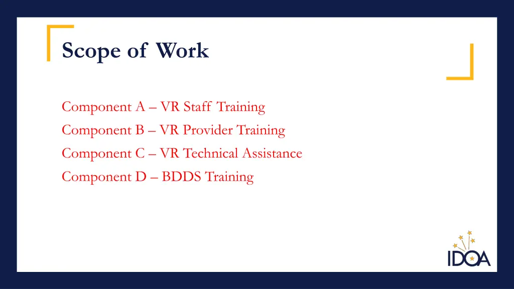 scope of work