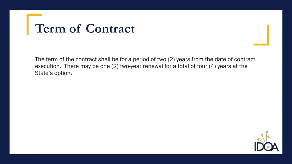 term of contract