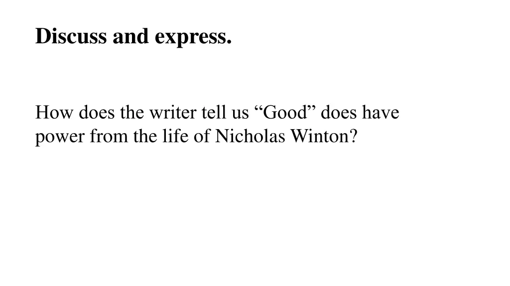 discuss and express