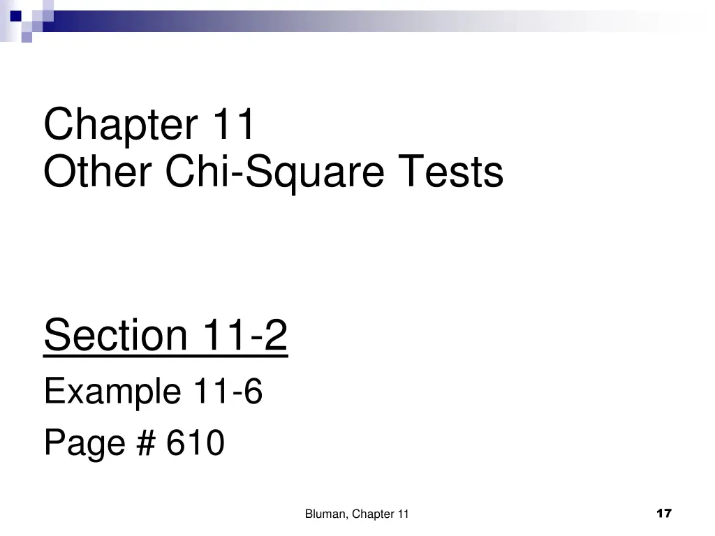 chapter 11 other chi square tests
