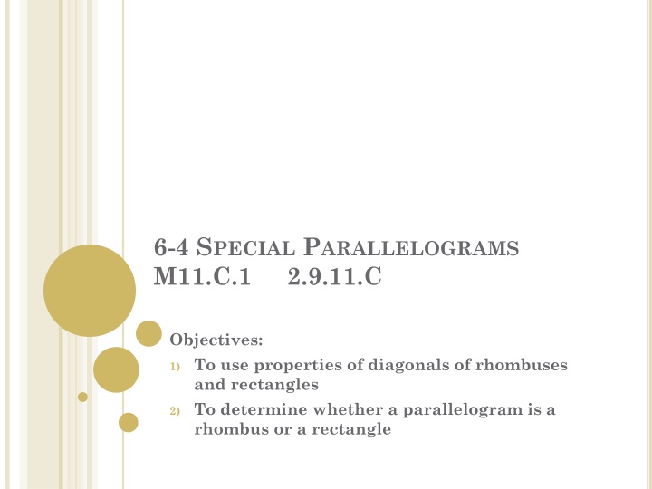 6 4 s pecial p arallelograms m11 c 1 2 9 11 c