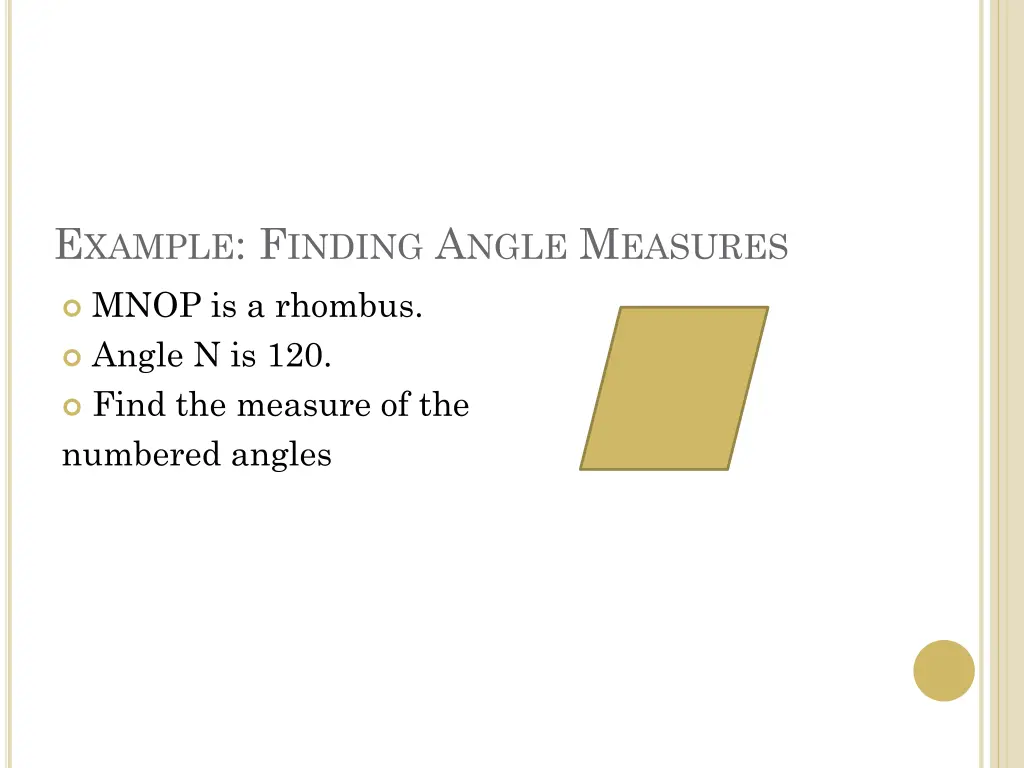 e xample f inding a ngle m easures