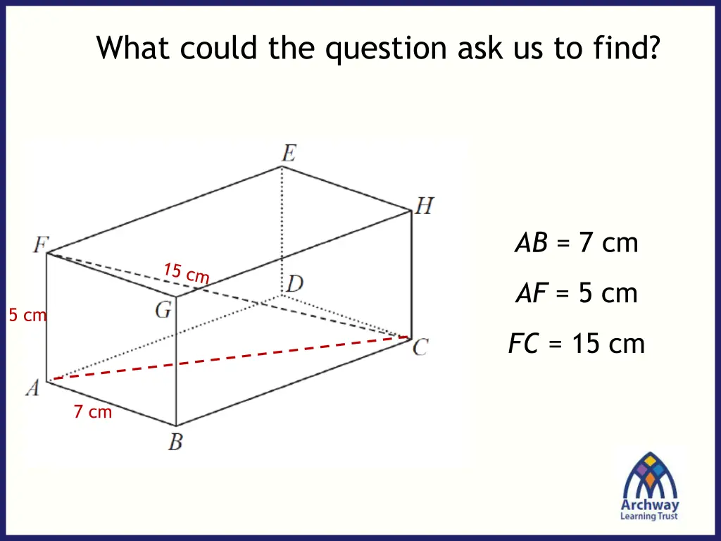 what could the question ask us to find