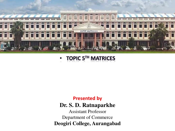 topic 5 th matrices