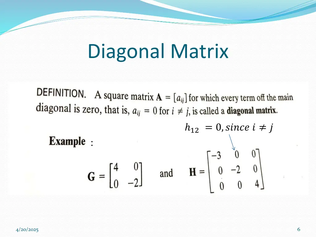 diagonal matrix