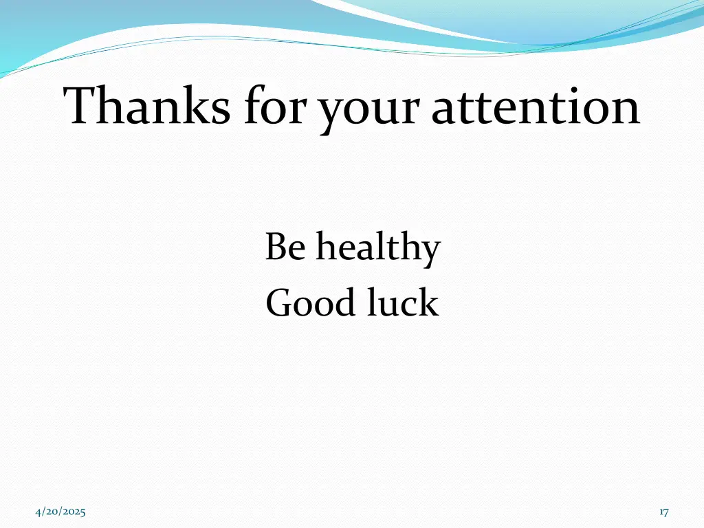 thanks for your attention