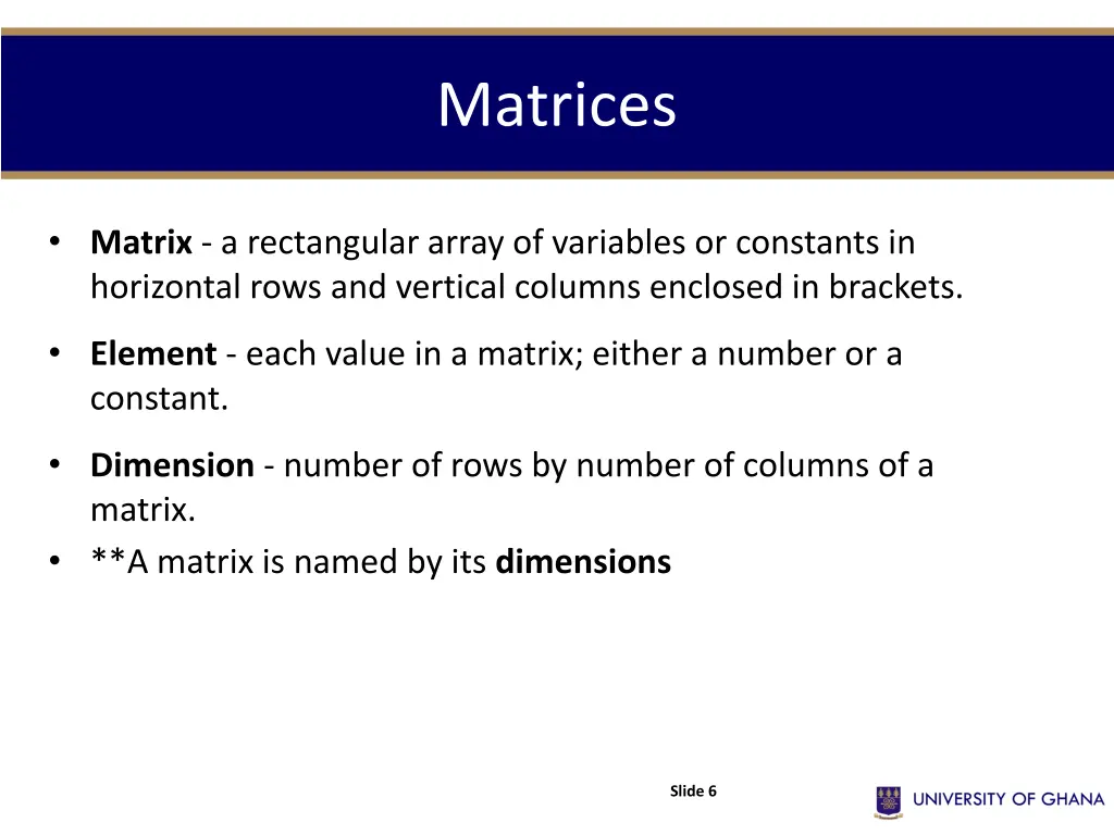 matrices