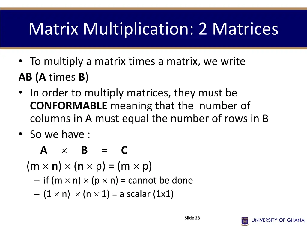 matrix multiplication 2 matrices