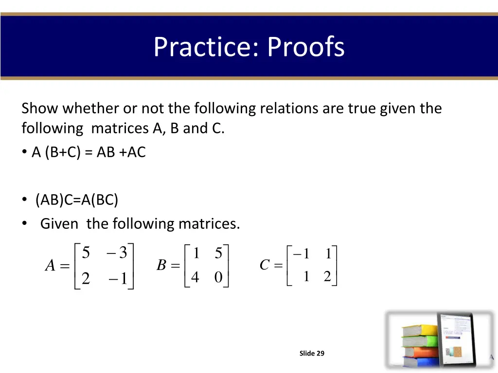 practice proofs