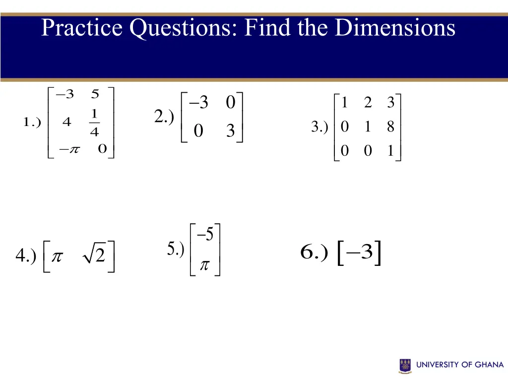 practice questions find the dimensions