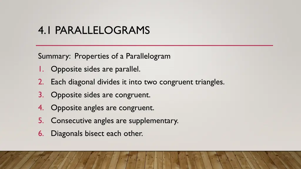4 1 parallelograms 5