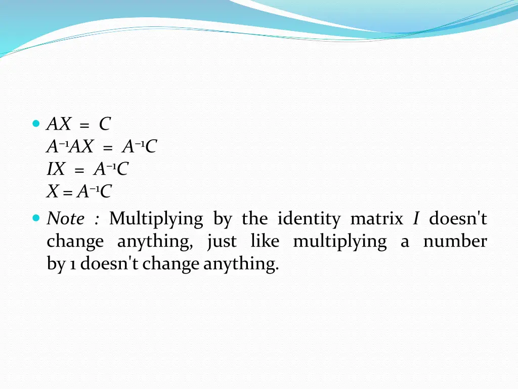 ax c a 1 ax a 1 c ix a 1 c x a 1 c note
