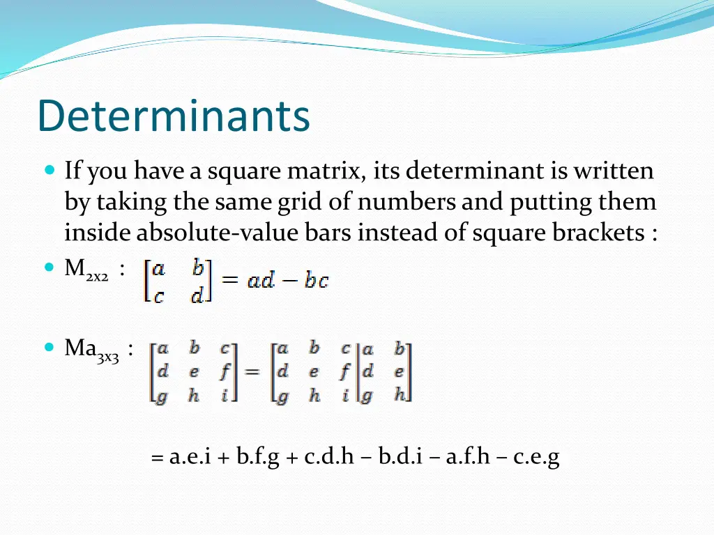 determinants