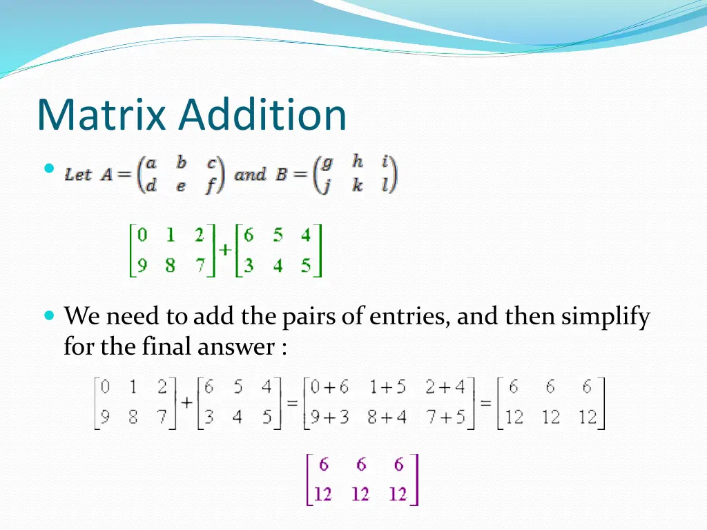 matrix addition