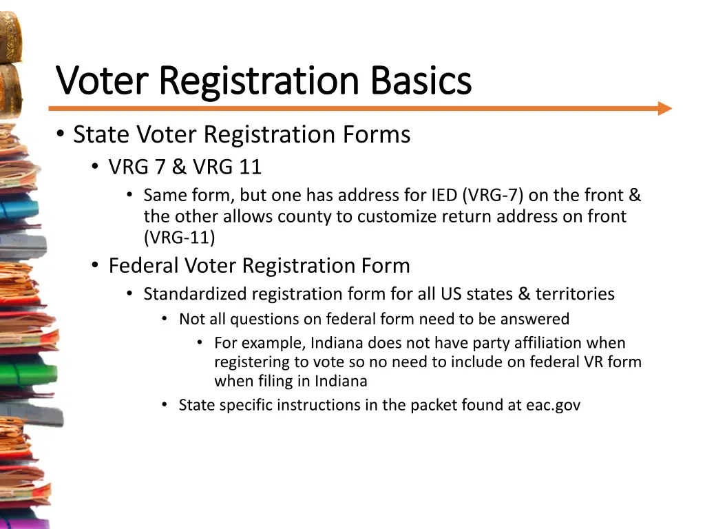 voter registration basics voter registration