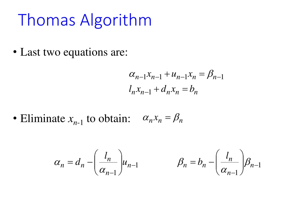 thomas algorithm 1