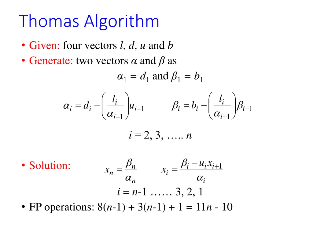 thomas algorithm 2