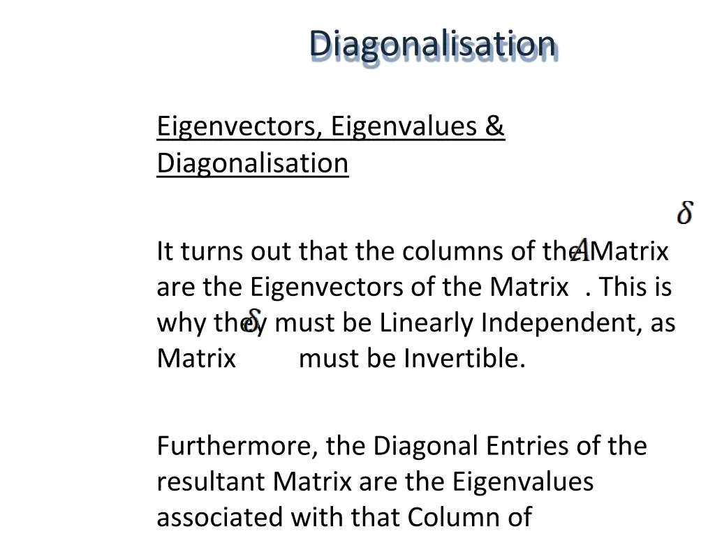 diagonalisation 2