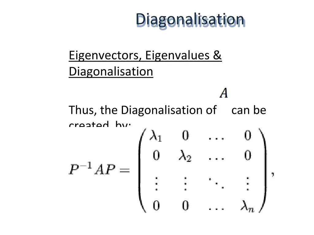 diagonalisation 6