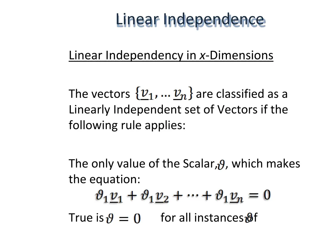 linear independence 1