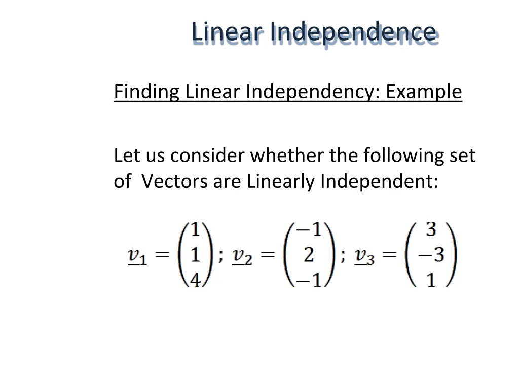 linear independence 11