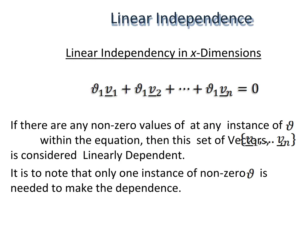 linear independence 2
