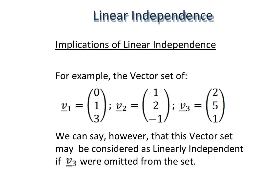 linear independence 6
