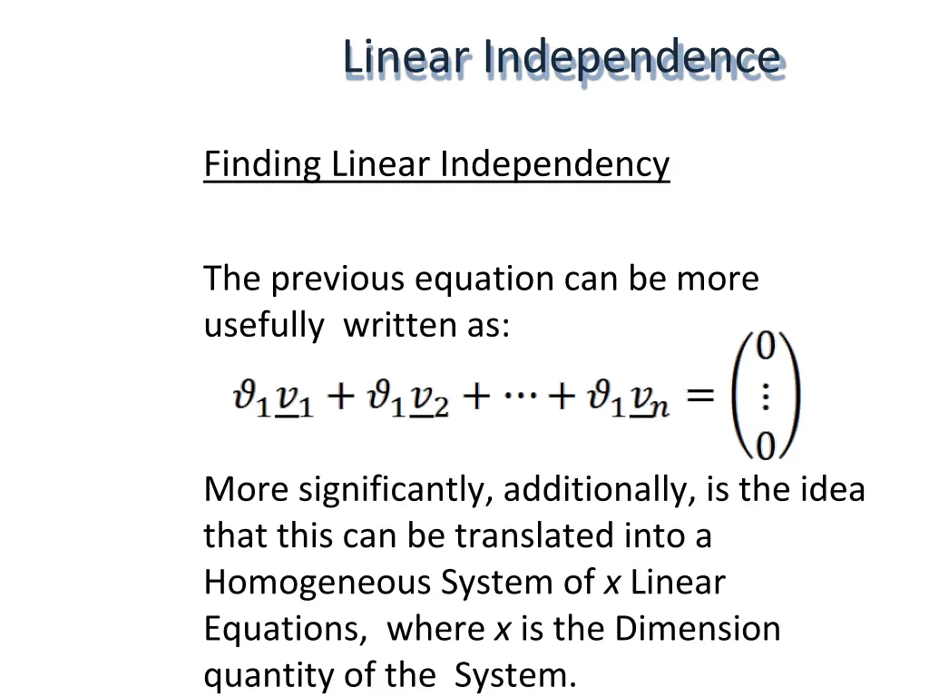 linear independence 7