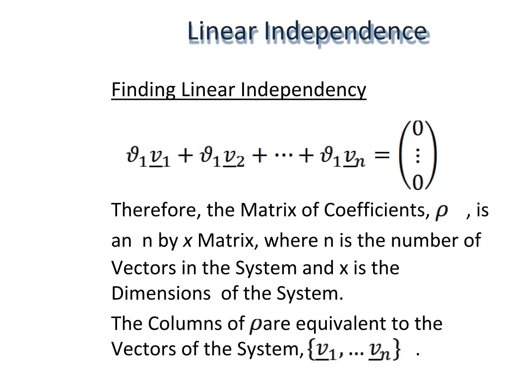 linear independence 8