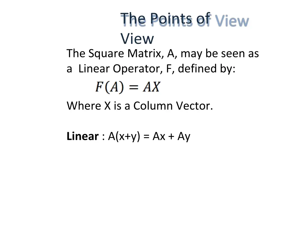 the points of view