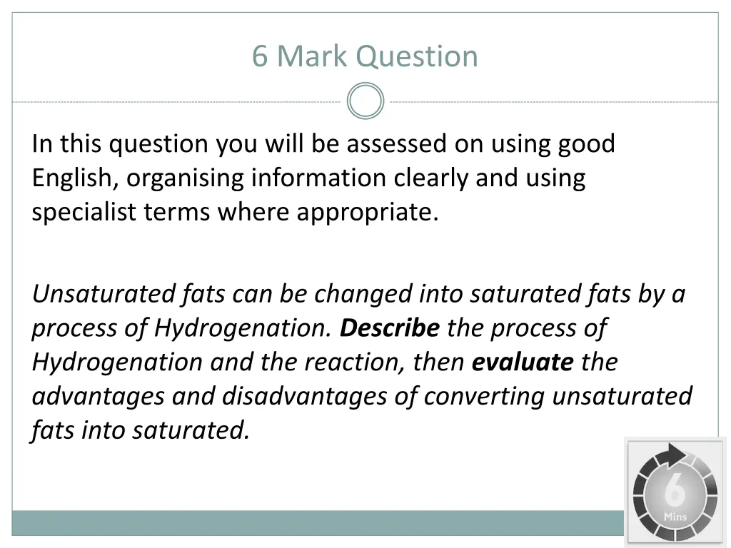 6 mark question
