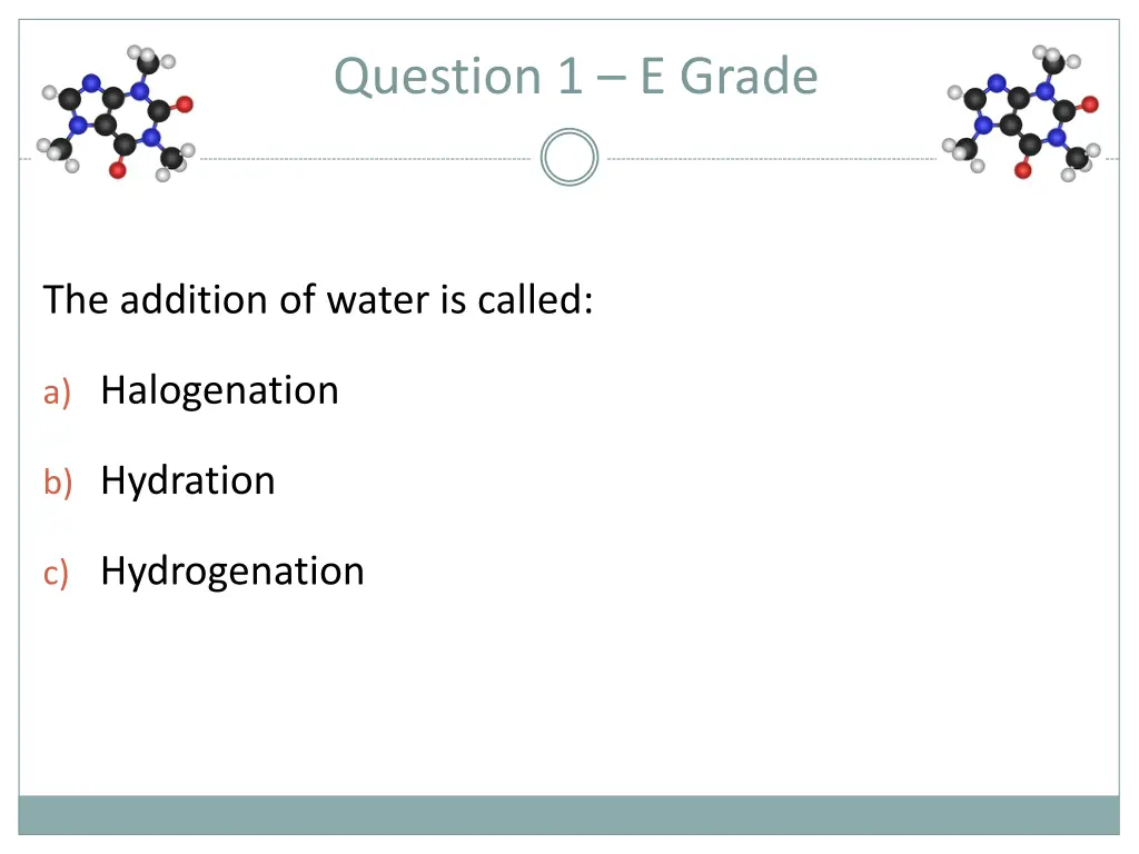 question 1 e grade