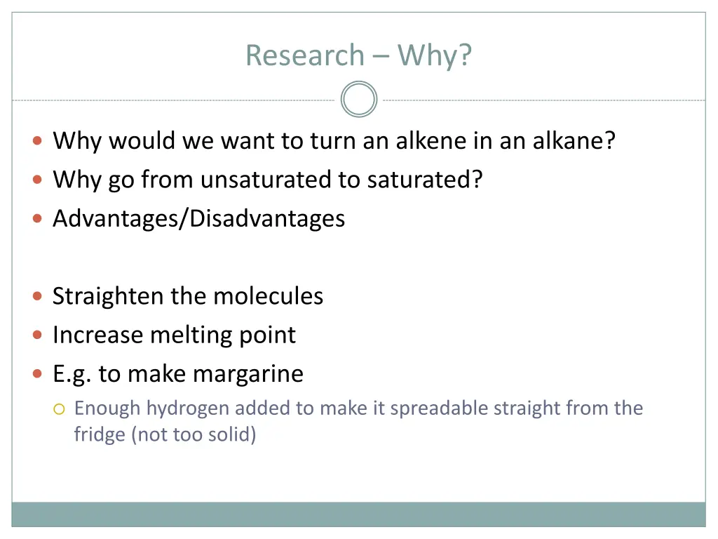 research why