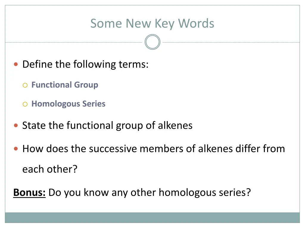 some new key words