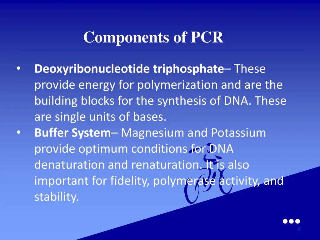 components of pcr 1