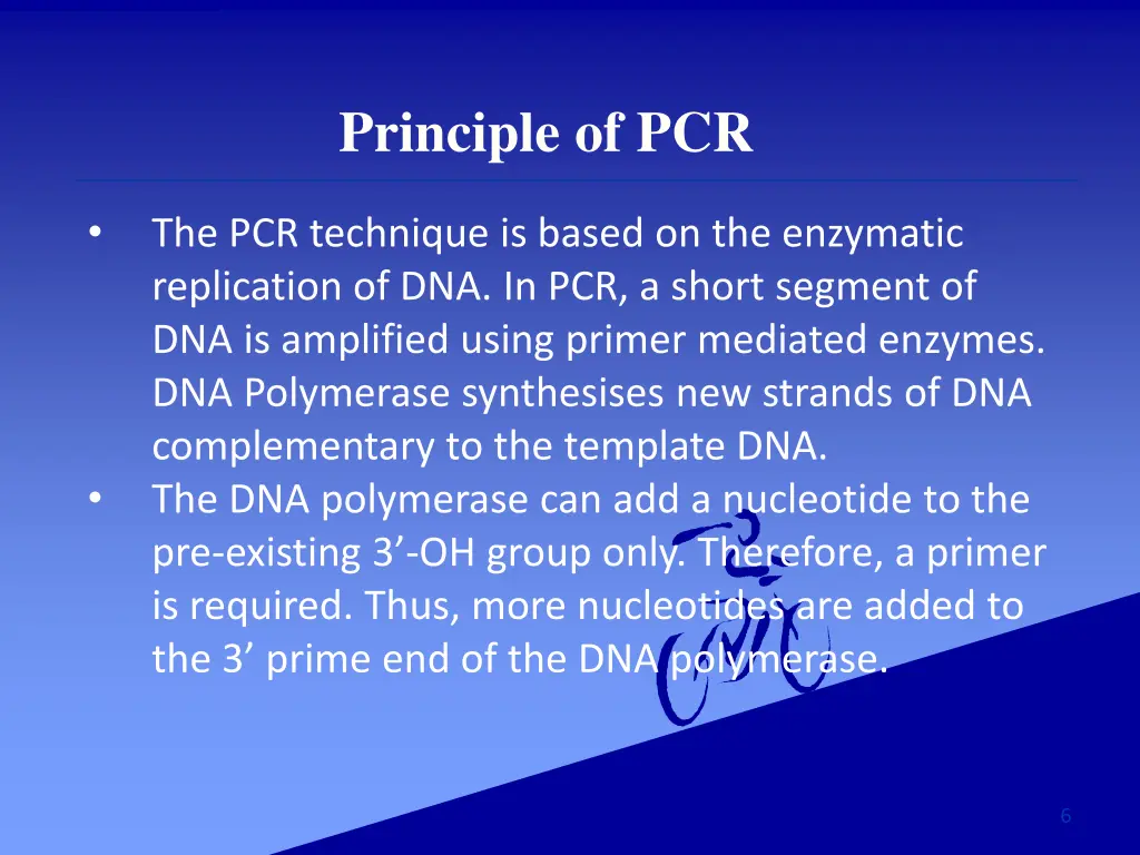 principle of pcr